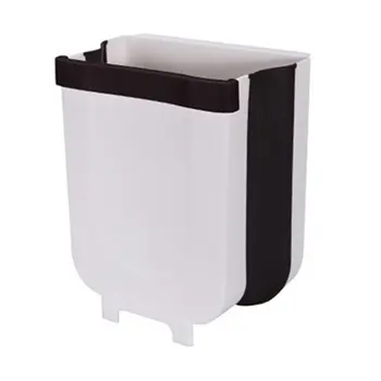 

Durable Wall-mounted Folding Trash Can Home Kitchen Creative Hanging Kitchen Wall-mounted Folding Trash Can