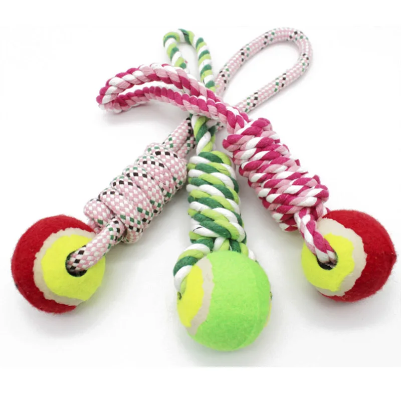 1 шт. игрушка для собак веревка узел мяч жевательная защита зубной тренировки