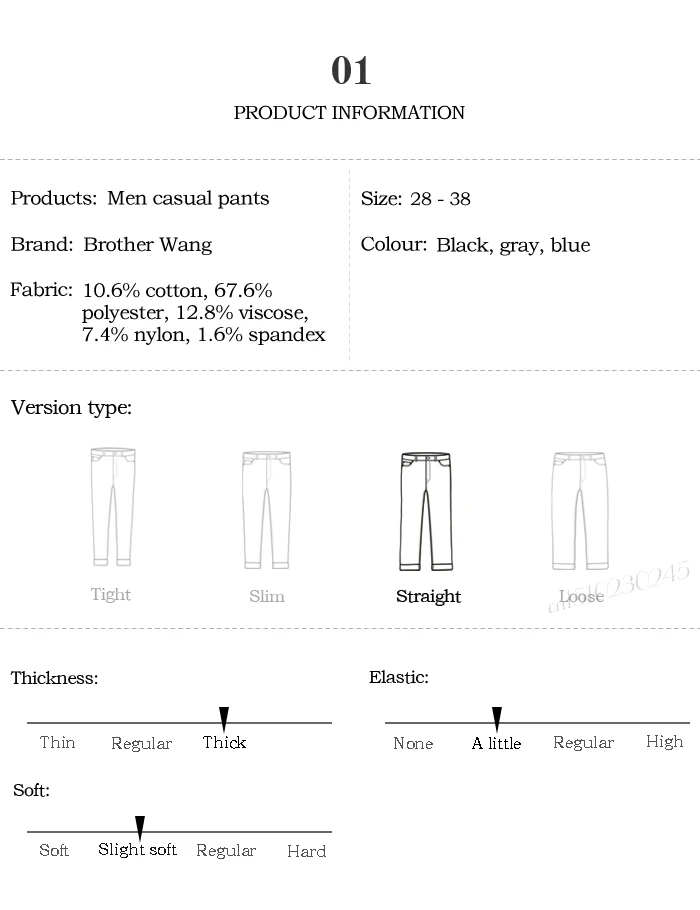 Осень и зима новые мужские плотные повседневные брюки бизнес мода Slim Fit Брюки брендовые черные темно-серые