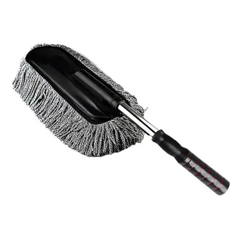 

Car Brakes Cleaning Supplies Dust Removal Car Wash Brush Wax Wax Brush Cleaning Car Mop Flat Gray With Packaging