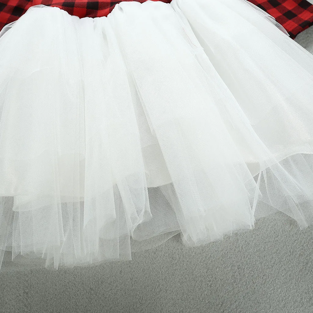 baby girl clothes My First New Year girl Dress Happy New Year Letter Plaid Tops Tutu Lace Dress Toddler Baby Kids Girls Clothes