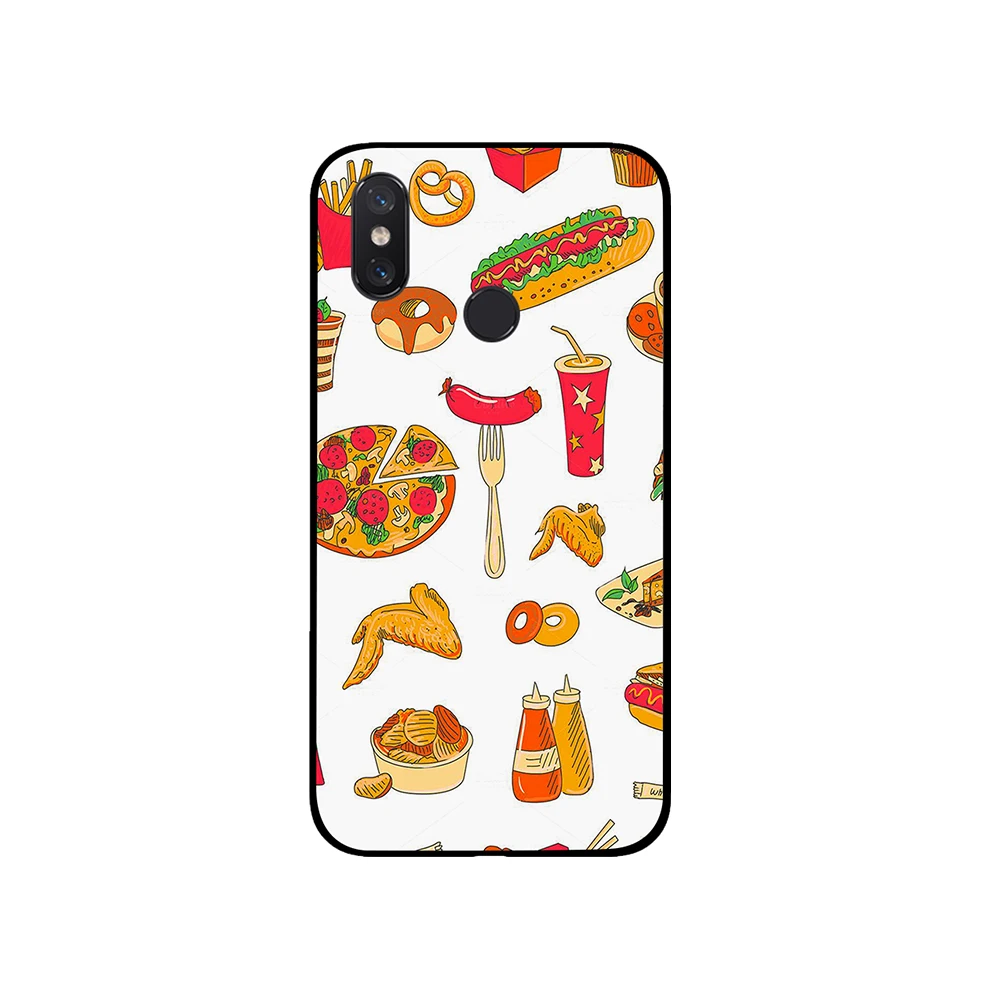 Симпатичные Kawaii пончик пицца еда ТПУ телефонные чехлы для Xiaomi Redmi GO 4 5 6 7 Pro 4A 4X 5A 5Plus 6A задняя крышка