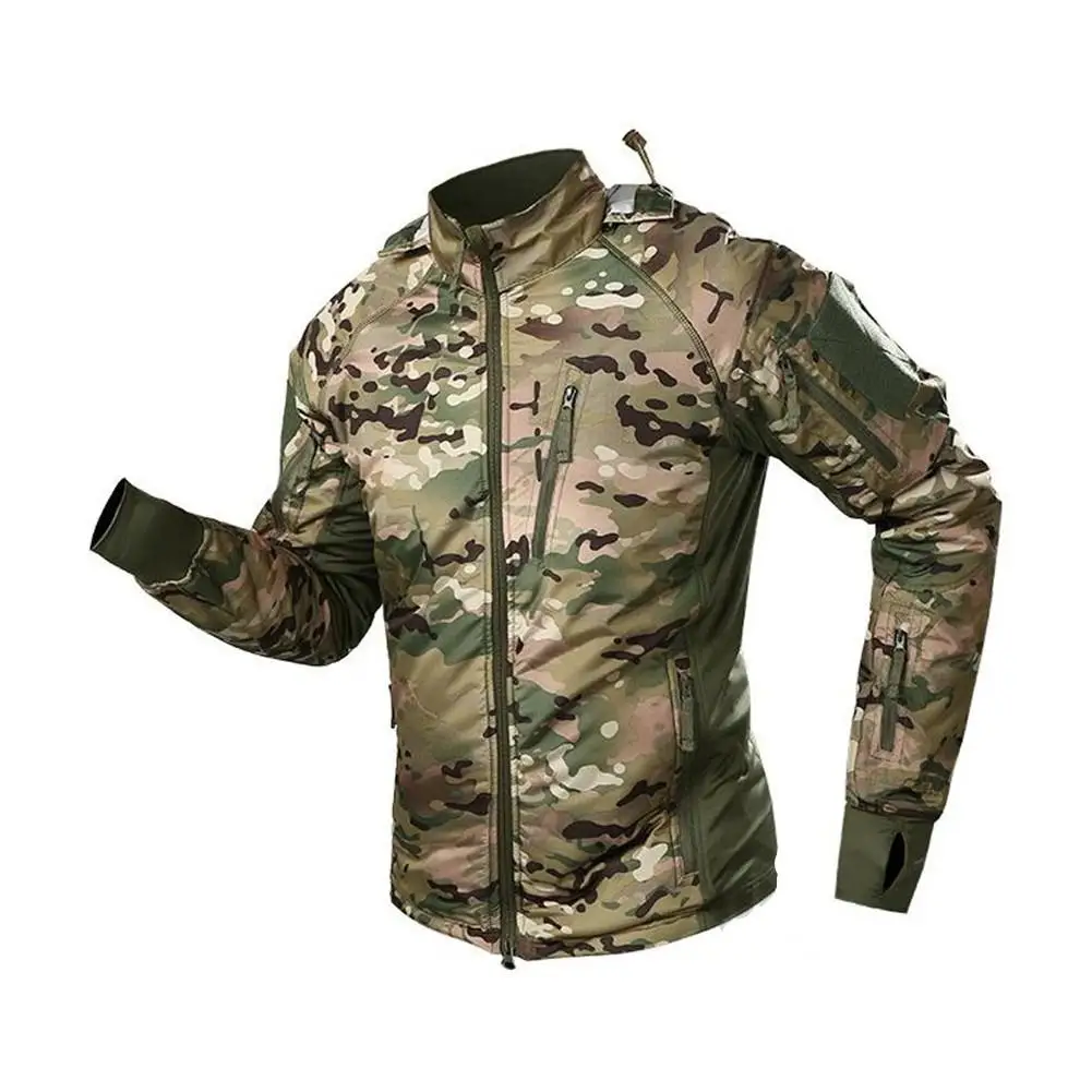 HobbyLane одежда унисекс Осенняя Военная камуфляжная флисовая куртка армейская тактическая одежда Мультикам Мужская камуфляжная ветровка