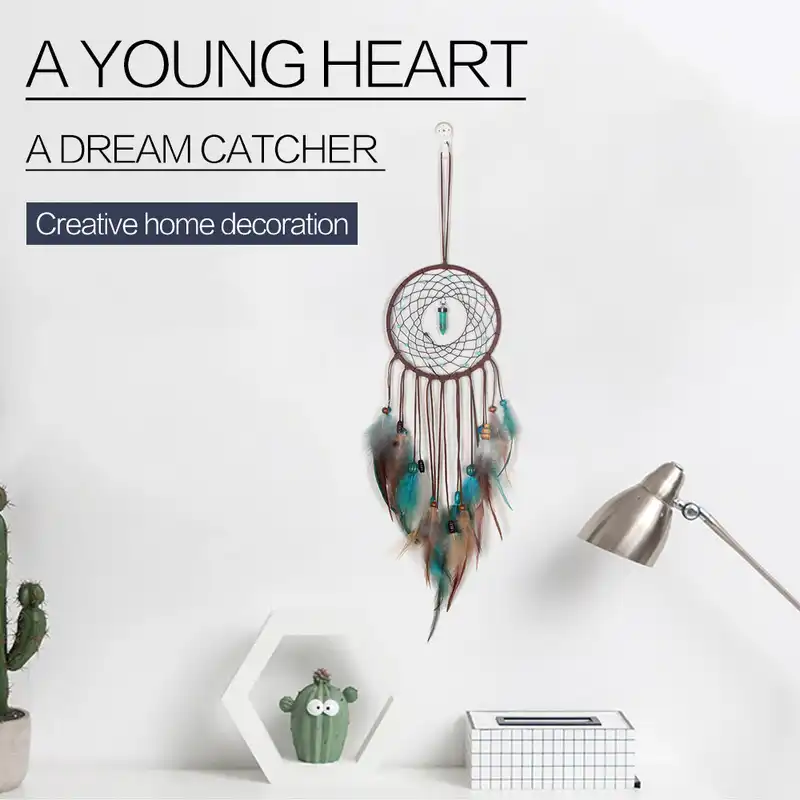 Led Atrapasuenos Hecho A Mano Atrapasuenos Plumas Luz De Noche