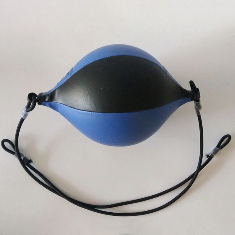 Portable Double End PU Boxing Punching Bag-Inflatable Pear Shape Ball for Professional Speed & Reflex Training Equipment