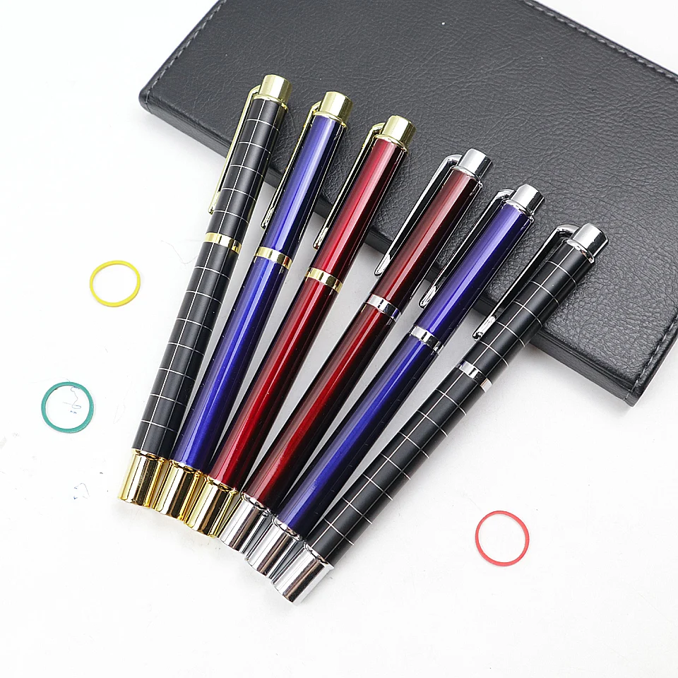 Высококачественная шариковая ручка, брендовая металлическая Роскошная Ручка-роллер 0,5 мм, синие/черные чернила, Заправка для бизнеса, письма, офиса, школы