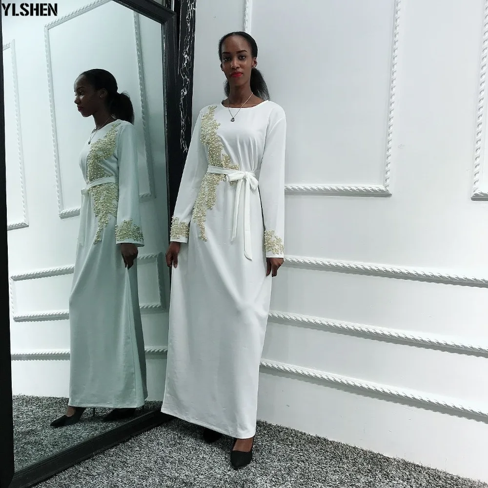 2020 Eid Mubarak Abaya Dubai Muslim Dress Women Embroidery Ramadan Robe Kaftan Islamic Clothing African Dresses Abayas for Women 26
