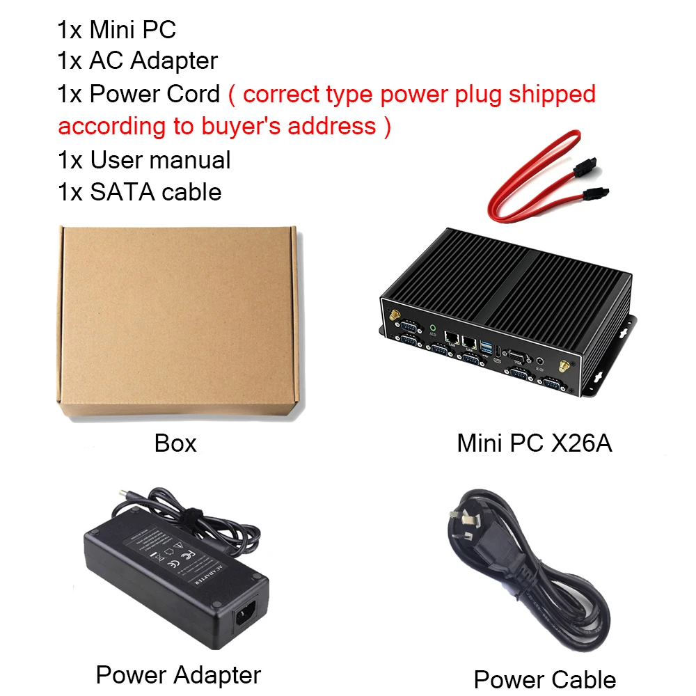 XCY X26G Intel Core i7 i5 4200U мини ПК 2 * LAN 6 RS232 4 USB HDMI VGA WiFi 3G 4G Встроенный промышленный