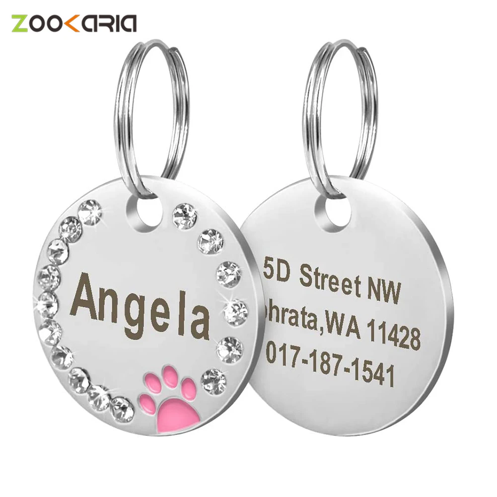 Etiqueta de identificación personalizada para perros y gatos, accesorios de identificación para perros y gatos