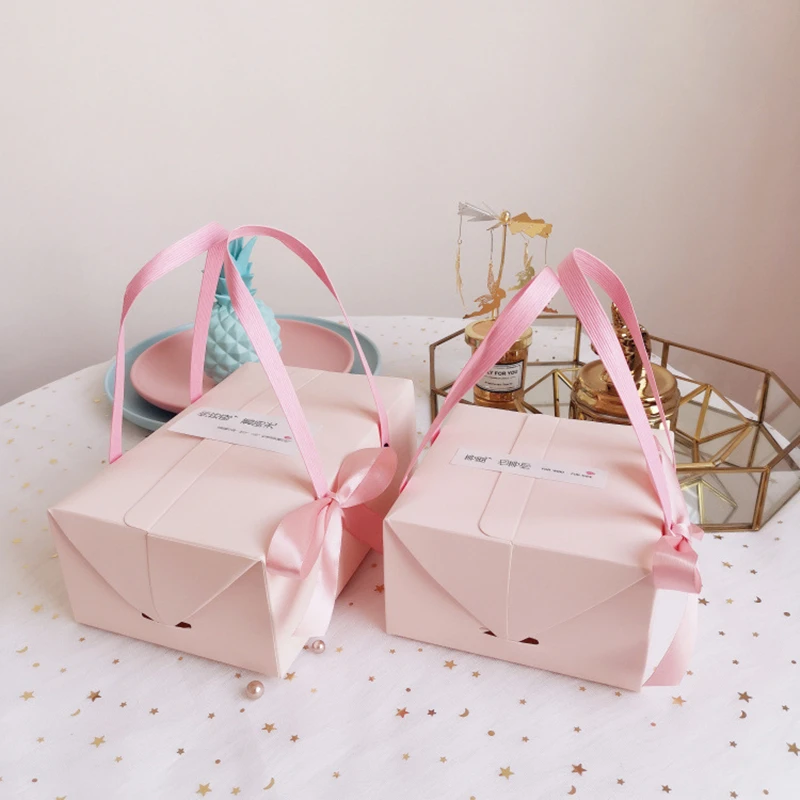 5/10 stücke Bronzing Protable Papier Box Leder Tragbare Seil Schokolade Süßigkeiten Verpackung Geburtstag Party Neue Jahr Geschenk Dekoration – Detail 3
