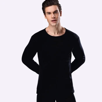 

Men Autumn Winter Warm Long Johns Full Sleeve Thermal Underwear Solid Colour Thick Thermo Lingerie Plus Size 3XL 4XL