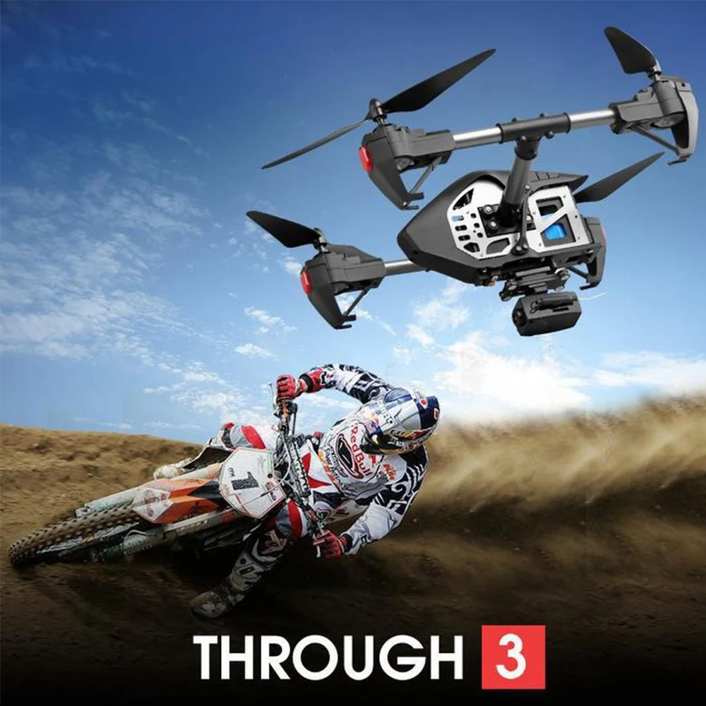 $33.12 24G Professionl Drone Met WIFI FPV HD Camera Real Time RC Helicopter JD11 Aircraft Remote Control