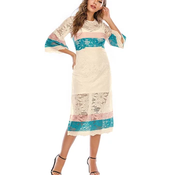 

Plus Size Cover Up Beach Dress Long Sarong Cover-Ups New Women East Two Piece Embroidery Lace Print Acetate Sierra Surfer For