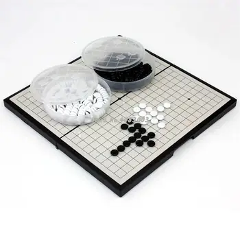 

Learning Education Math Toy Black And White Folding Board Backgammon Game Travel Portable Magnetic Chess Set