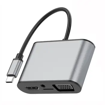 

8-in-1 Type-C to 4K HDMI VGA PD Charging USB 3.0 2.0 Hub Docking Station Adapter