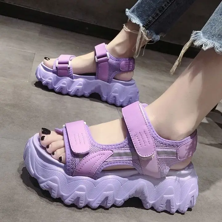 2021 women sandals platform chunky wedge shoes
