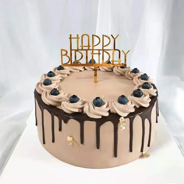 Décoration De Gâteau D'anniversaire En Acrylique, 10 Pièces/lot, Nouveau  Style D'écriture À La Main, Décoration De Dessert Pour Fête D'anniversaire,  Joli Cadeau - Fournitures De Décoration De Gâteau - AliExpress