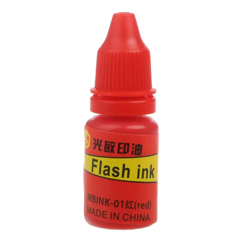 

10ml Flash Red Refill Ink For Photosensitive Seal Stamp Oil Stamping Machine DIY Office Supplies