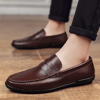 

xiaomi Mens Moccasins leather sport black 2020 informales classic fashion sapato uomo summer mens casuales sneakers para cuero