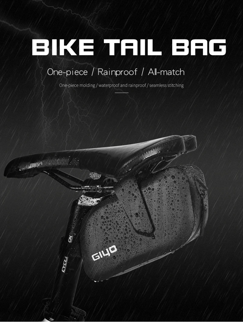 GIYO непромокаемая велосипедная сумка Противоударная велосипедная седельная сумка для велосипеда черная велосипедная задняя Подседельный штырь для велосипеда MTB Аксессуары для велосипеда