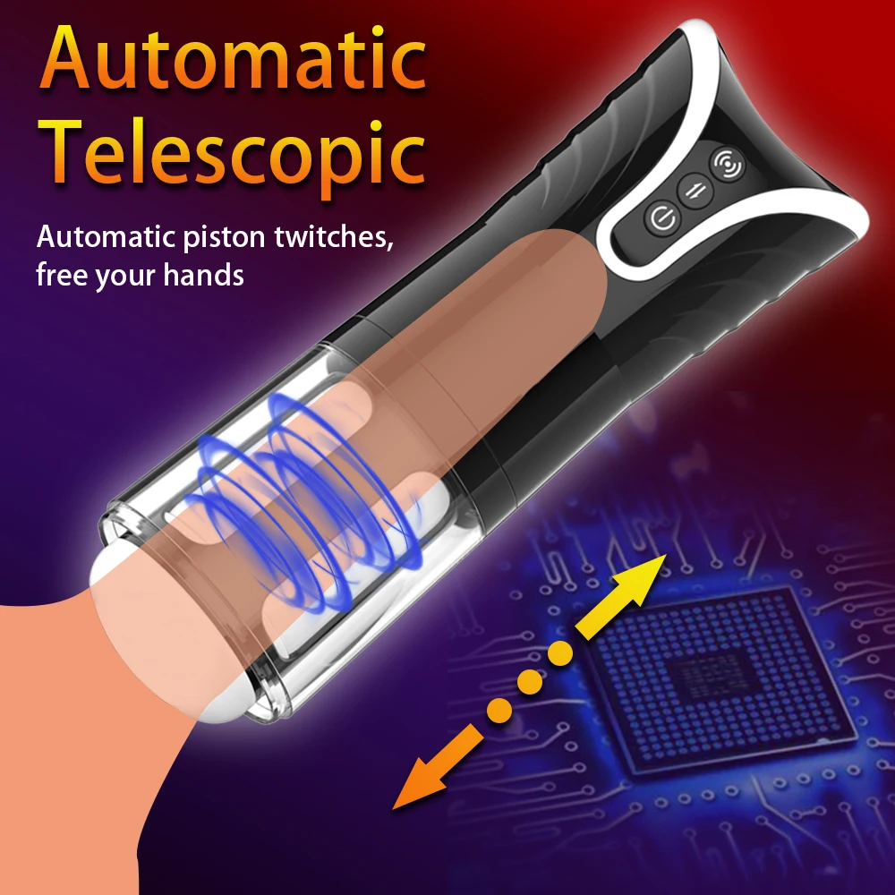 Automatic Male Masturbator For Men Electric Telescopic Masturbation Cup Real Vagina Pussy Adult Sex Toys For Men Masturbation 3