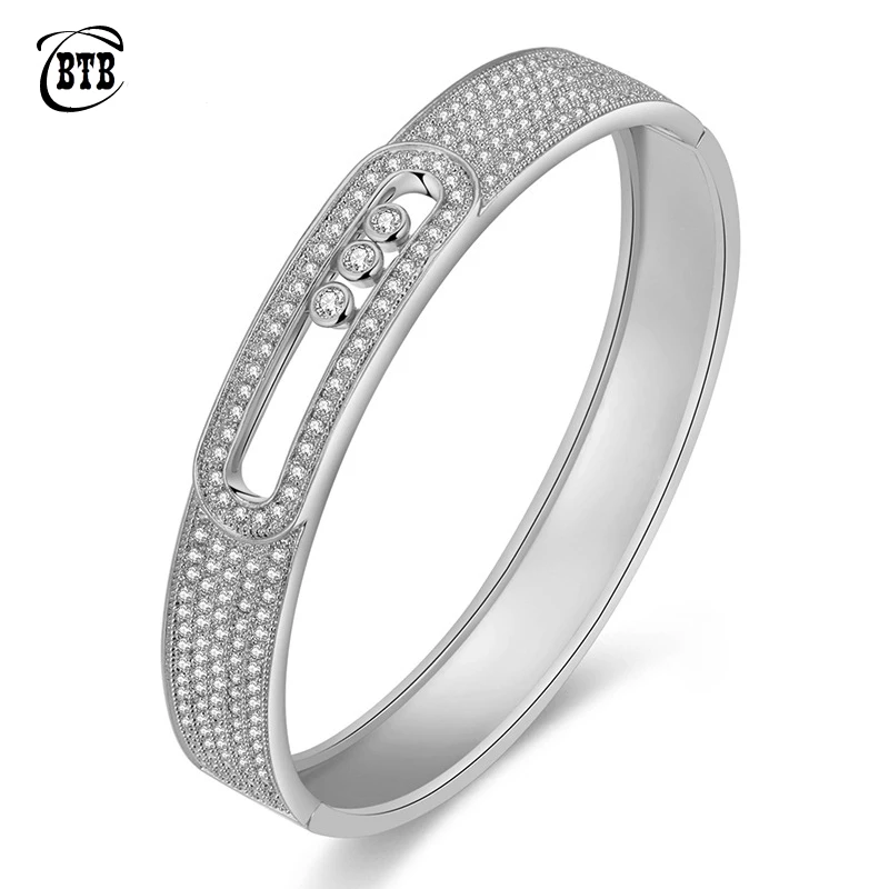 Блестящие кубические циркониевые браслеты для женщин Bling CZ Crystal Теннисный