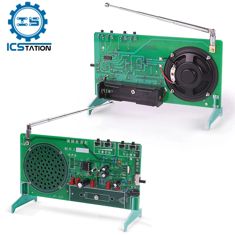 DIY FM Radio Kit RDA5807 Stereo Receiver Module TDA2822 Power Amplifier 87-108MHz Electronic Soldering Physics Training | Электронные