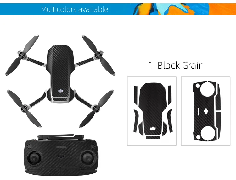 Защитная пленка ПВХ наклейки для DJI Mavic мини Дрон пульт дистанционного управления водонепроницаемый царапинам Наклейки полное покрытие кожи Аксессуары