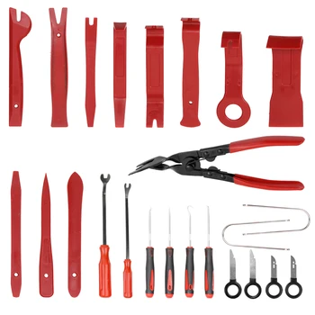 

24pcs Auto Car Audio Radio Interior Door Panel Installation Pry Tool Repairing Hand Tools Kit Screwdriver Keys Pliers Remover