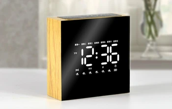 

Luminous Digital Small Led Alarm Clock Creative Electronic Smart Digital Alarm Clock Reloj Despertador Led Wooden Product OO50AC