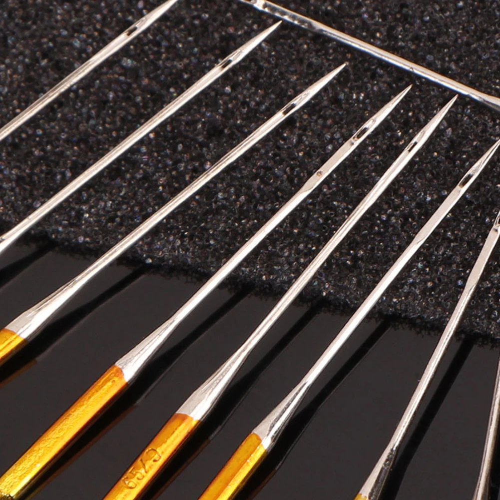 

10pcs/set Golden Sewing Machine Needle Parts Anti Wire Jump Household Regular Stitching Accessories Spare Alloy Steel Ball Point