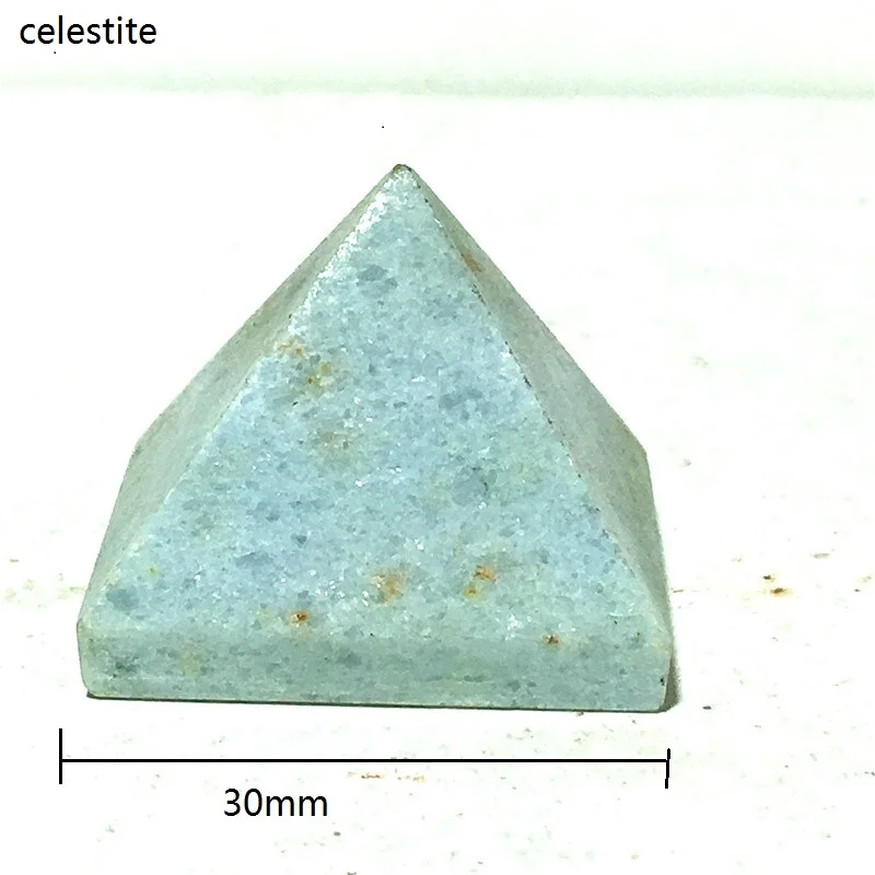 3 см натуральный аметист обсидиан пирамида из кристалла кварца - Цвет: Темно-синий