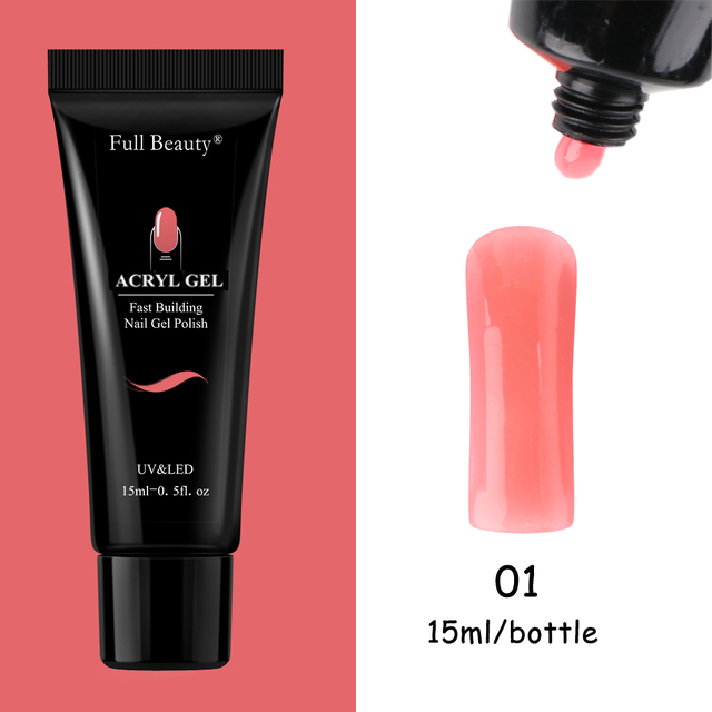 Acrygel For Nail Nude Pink Fast Builder Nail Extension French Design Semi-Permanent Varnish Forms All For Manicure FB1809