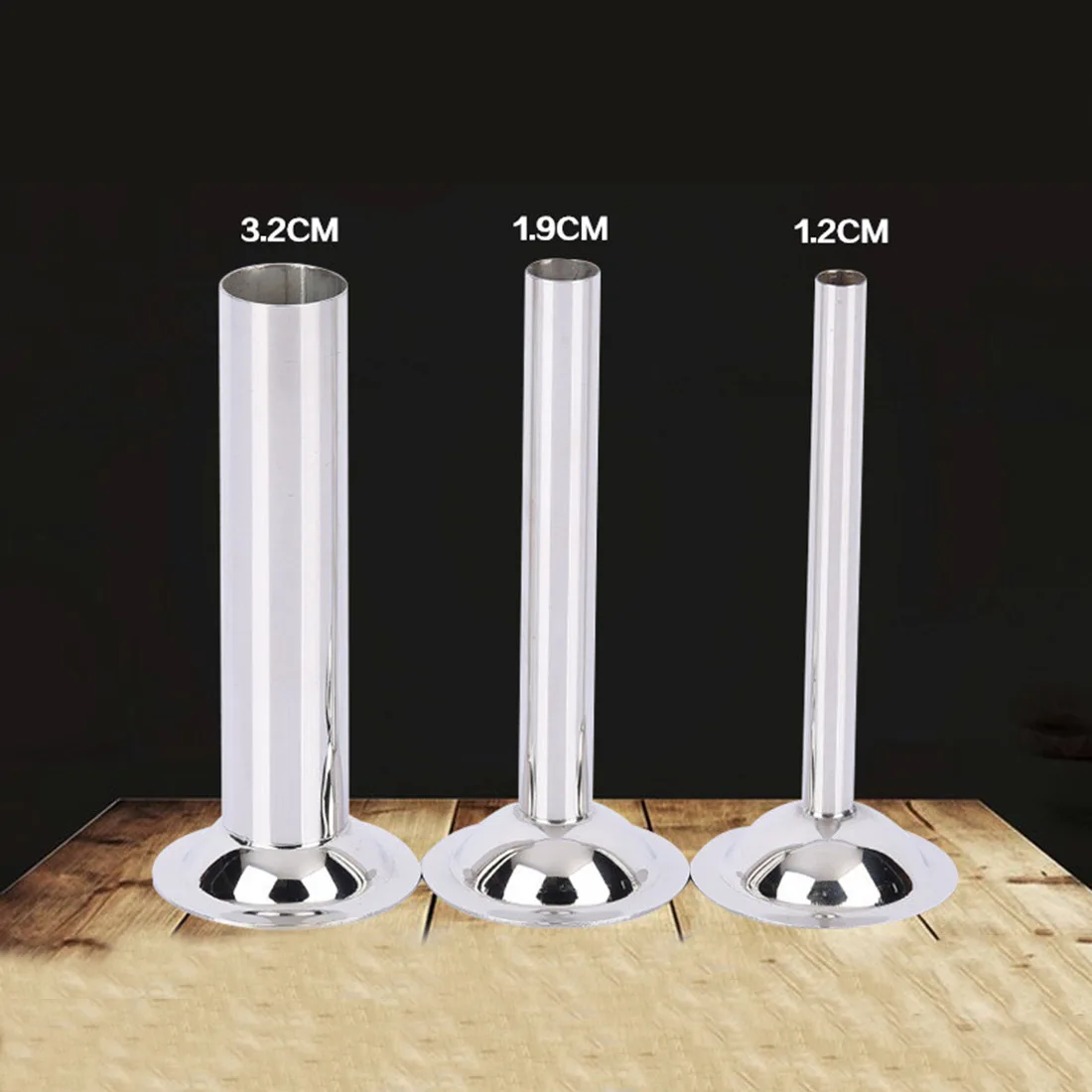 3PCS 8# Stainless Steel Sausage Stuffer Filling Hoppers Funnel Tubes Nozzles Meat &amp Poultry Tools Parts | Дом и сад