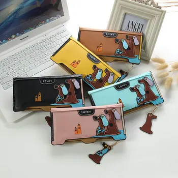 

2020 Korean version of the wallet female long style Korean version of the new cartoon cute puppy lady wallet cartoon wallet
