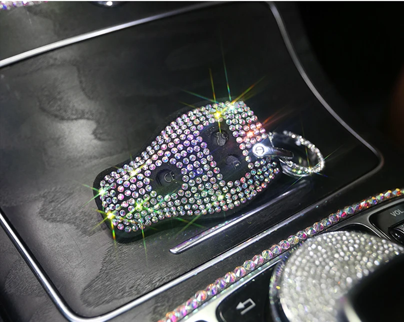 Роскошный Алмазный авто ключ кристалл сумка автомобильный корпус умного ключа Крышка для Mercedes Benz Class C S Class E Class C200L gla GLC GLE GLK