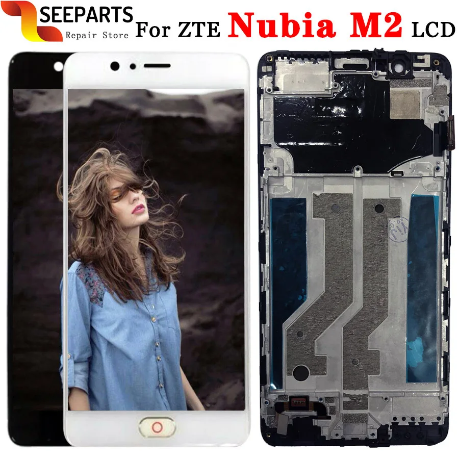 ЖК-дисплей Amoled 5 дюйма для ZTE nubia M2 NX551J кодирующий преобразователь сенсорного