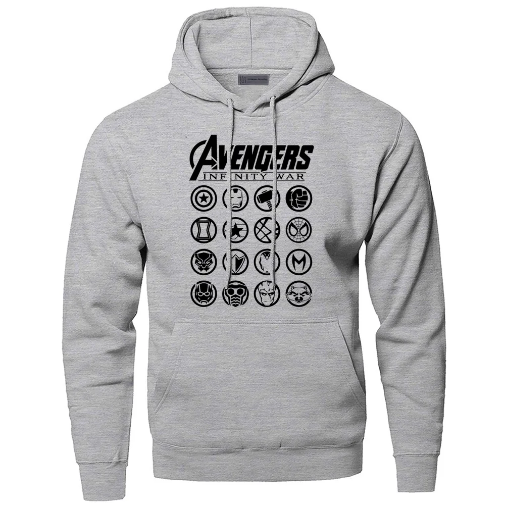 

Avengers Superhero Hoodies Men Iron Man Captain America Thor Hulk Black Widow Crewneck Sweatshirts Super Hero Sportswear Mens
