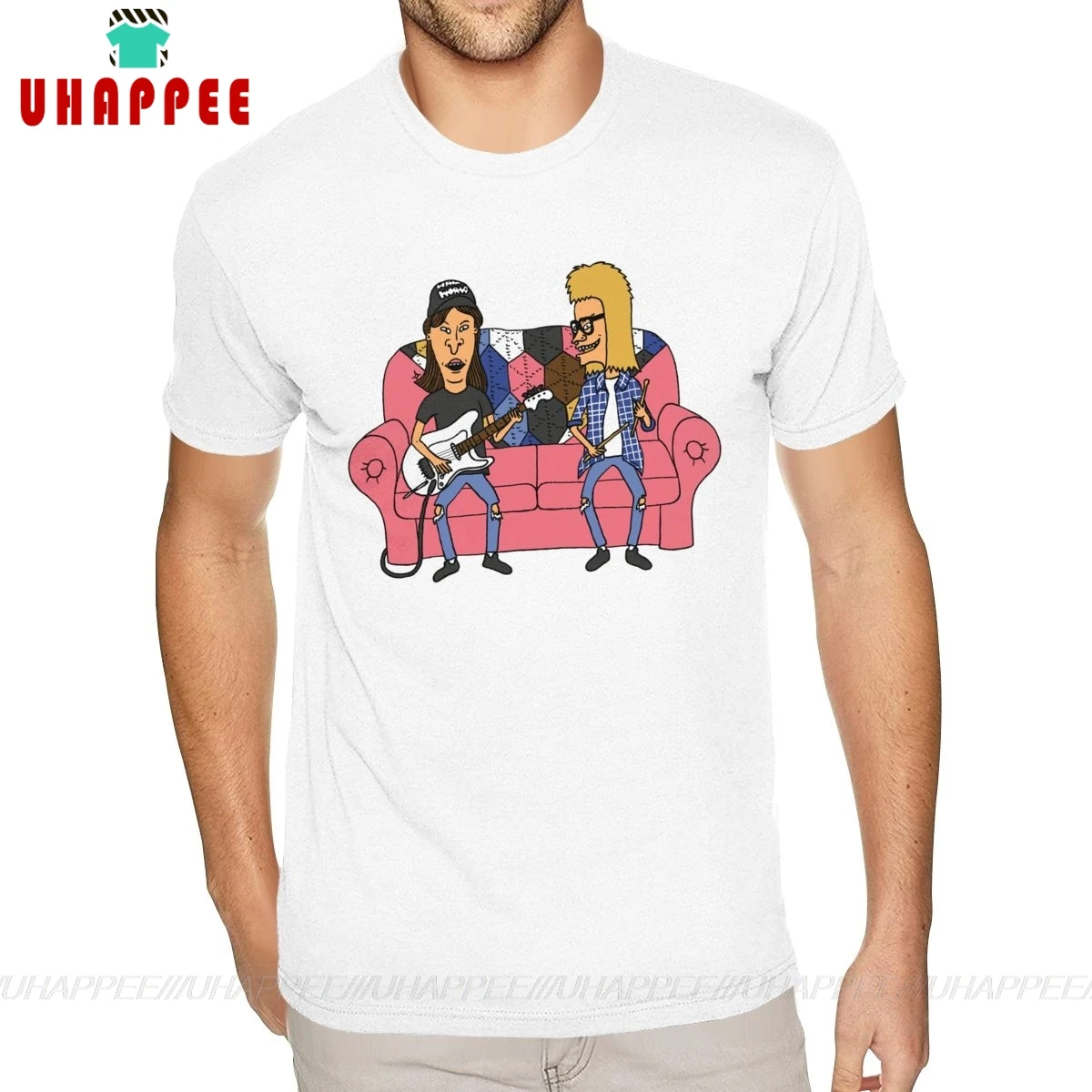 Мужские футболки с принтом Beavis и Butthead небольшие размеры ретро | Мужская одежда