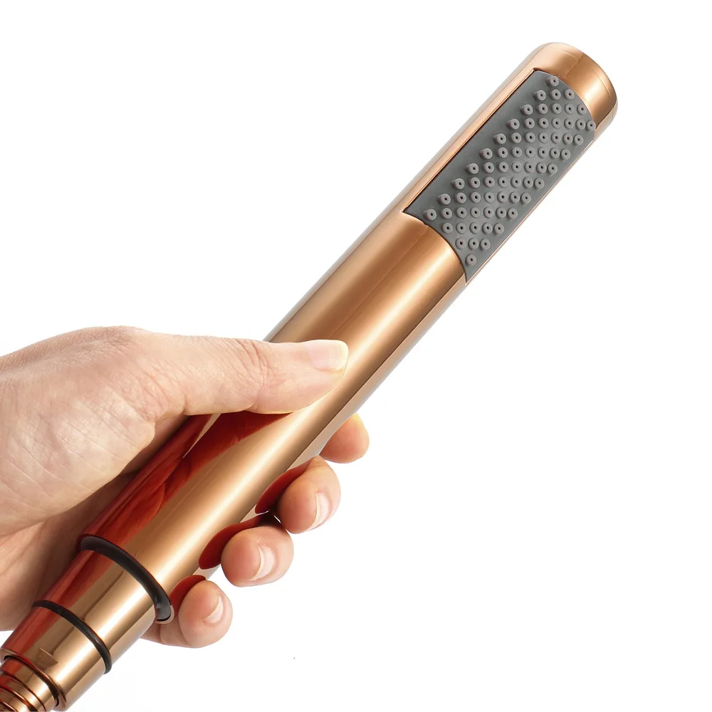 Bathroom Accessories Copper Circle Rose Gold Handheld Sprinkler Shower Head Manufacturers Direct Selling Wholesale HIHSPJ033-6