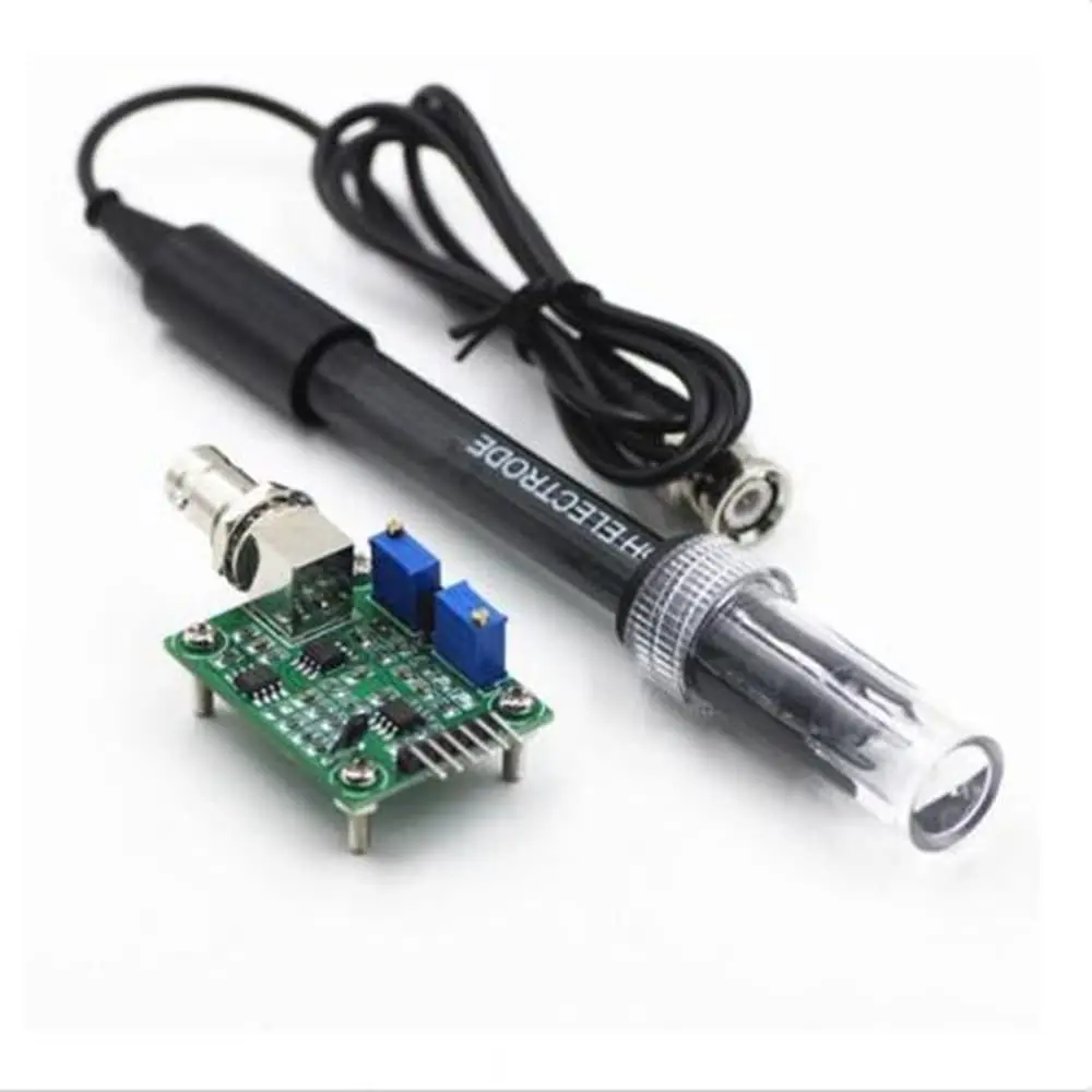 Liquid PH Value Detection Sensor Module PH Electrode Probe BNC Monitoring Control Board For Arduino BNC Electrode Probe Controll tape ruler