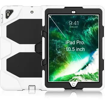

Shockproof Silicon Heavy Duty Cover Build-in Bracket Shell With Kickstand Function Case For iPad Pro 10.5 A1701 A1709+gifts