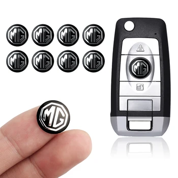 

10pcs 14mm Car logo Auto Key Fob MG Emblem Badge Decals key shell Sticker Car Styling For MG ZS GS 5 Gundam 350 Auto Accessories