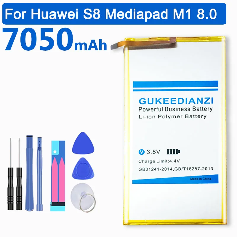 GUKEEDIANZI HB3080G1EBW планшет литий-ионная батарея 7050 мАч Высокая емкость для huawei Honor S8 701u 701W Mediapad M1 8,0