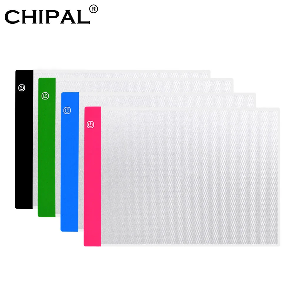 CHIPAL A4 светодиодный планшет для рисования цифровой Графика Планшеты USB затемнения