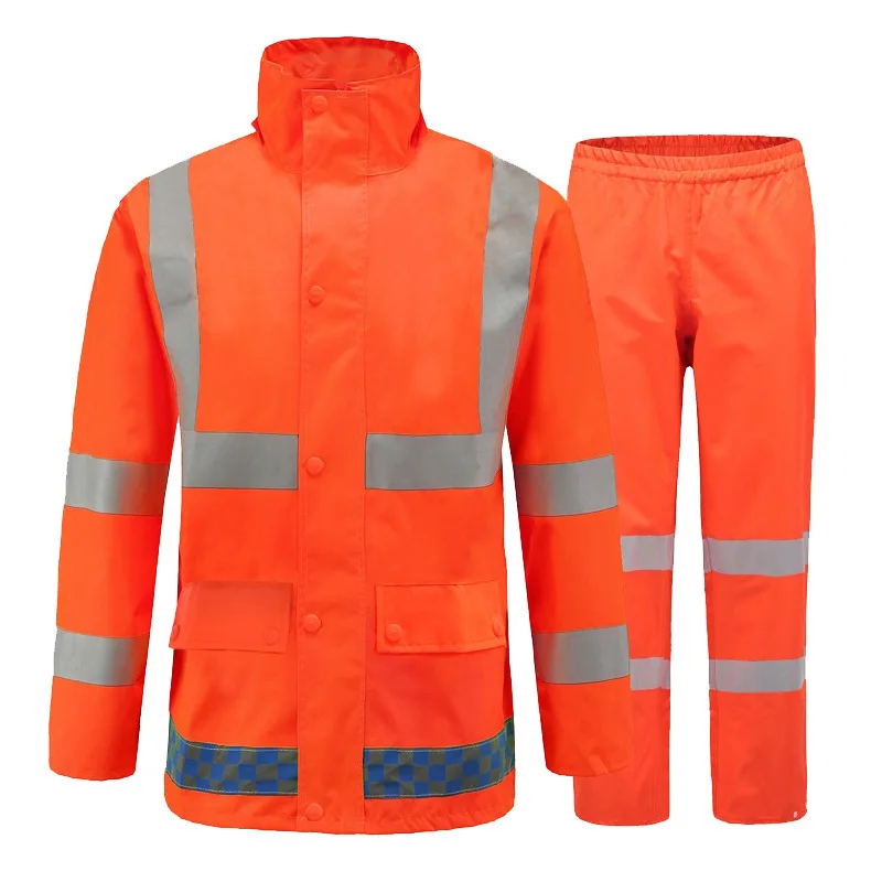 

reflective raincoat, outdoor cleaner, rainproof work suit, road administration raincoat suit, customized wholesale