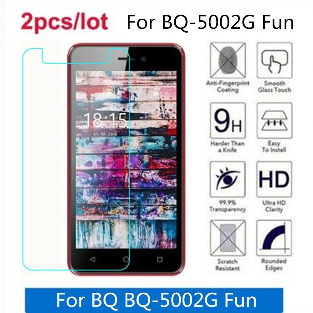 Закаленное стекло для BQ 5002G Fun 2.5D Premium Защитная пленка экрана на защитная