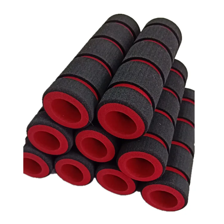 

Currently Available Wholesale Red Stripes Rubber Sponge Tube Handle Cover NBR Anti-slip Rubber Handle Tube