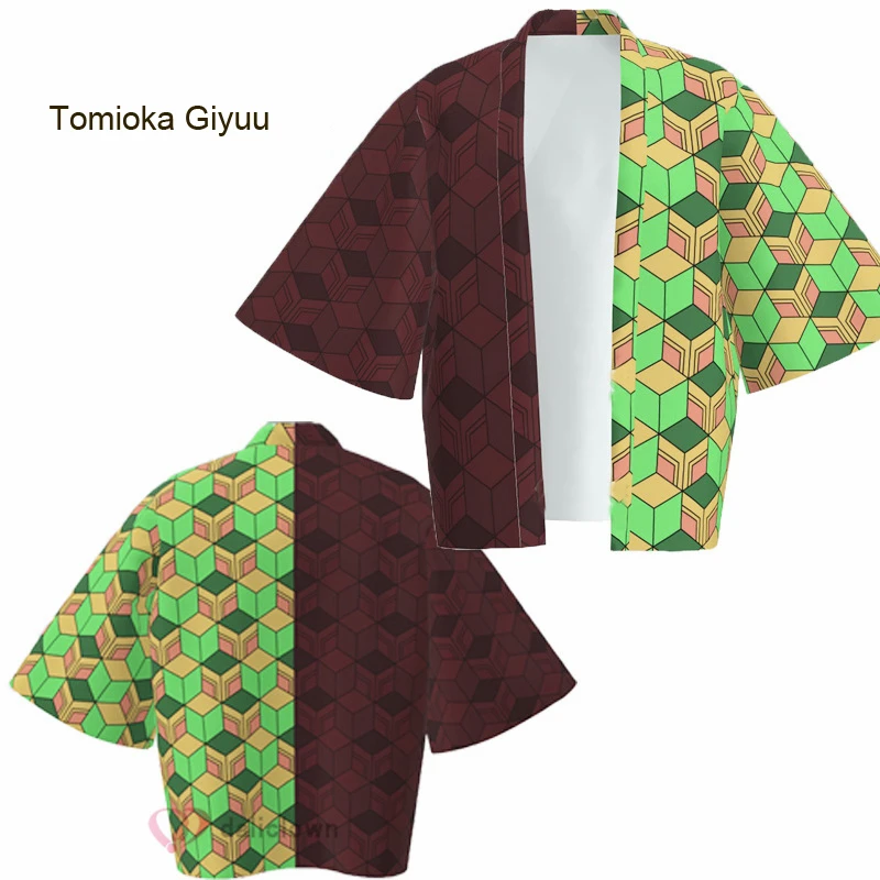 Daliclown Anime Demon Slayer Kimetsu No Yaiba Cosplay Haori Shinobu Giyuu Zenitsu Rengoku Kamado Tanjirou Nezuko Kimono Costume -Zentai shop online Hc516785e73a043dc93a43259156b0acay.jpg