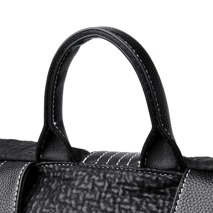 Backpack Leather Waterproof Large Capacity Travel Bag